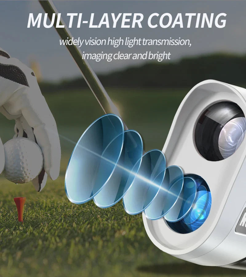 1000m Laser Golf Rangefinder with 6X Zoom & Angle Measurement