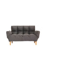 2-in-1 Foldable Sofa Bed Space-Saving Double Lounge Chair for Apartments, Gray