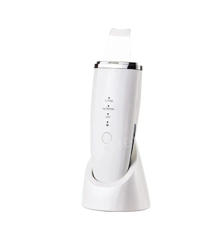 Silver Head Facial Scrubber Ultrasonic Blackhead Remover