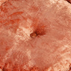 Compact Velvet Ottoman 40cm – Rust-Coloured Footstool for Living Room