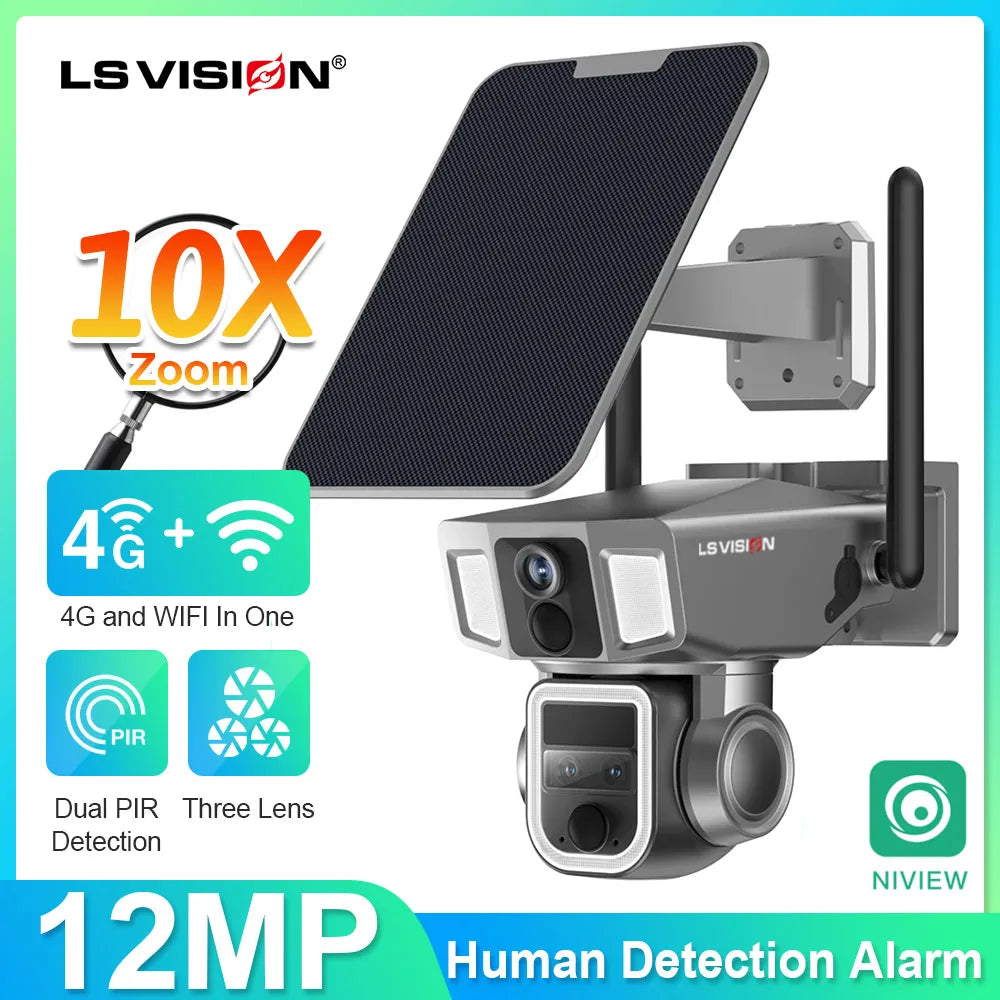 4G & WiFi Outdoor Solar Camera with Auto Tracking