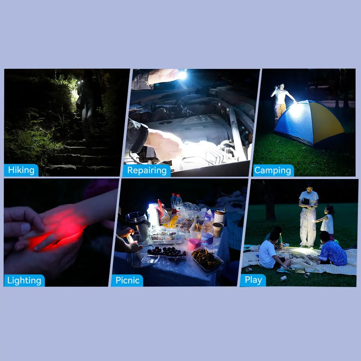 Lightweight Pocket LED Flashlight 1200 Lumens with Multiple Modes for Outdoor Use