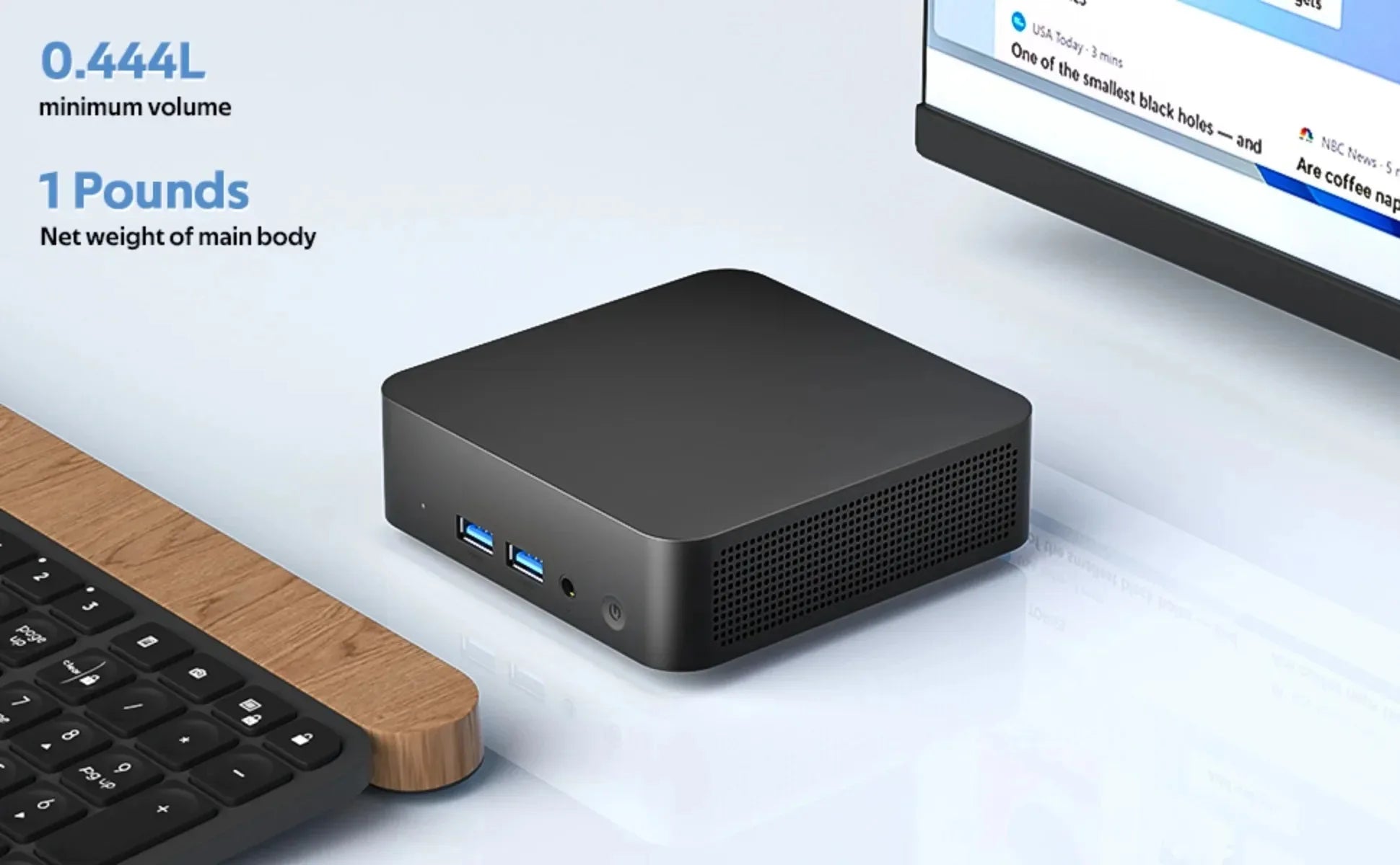 Mini Desktop PC Portable Intel i9 16GB RAM 1TB SSD Black