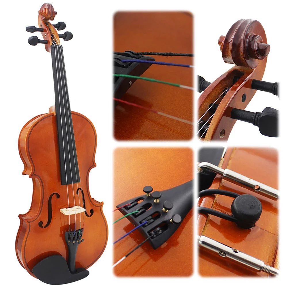 Full Size Beginner Violin Set with Case & Accessories
