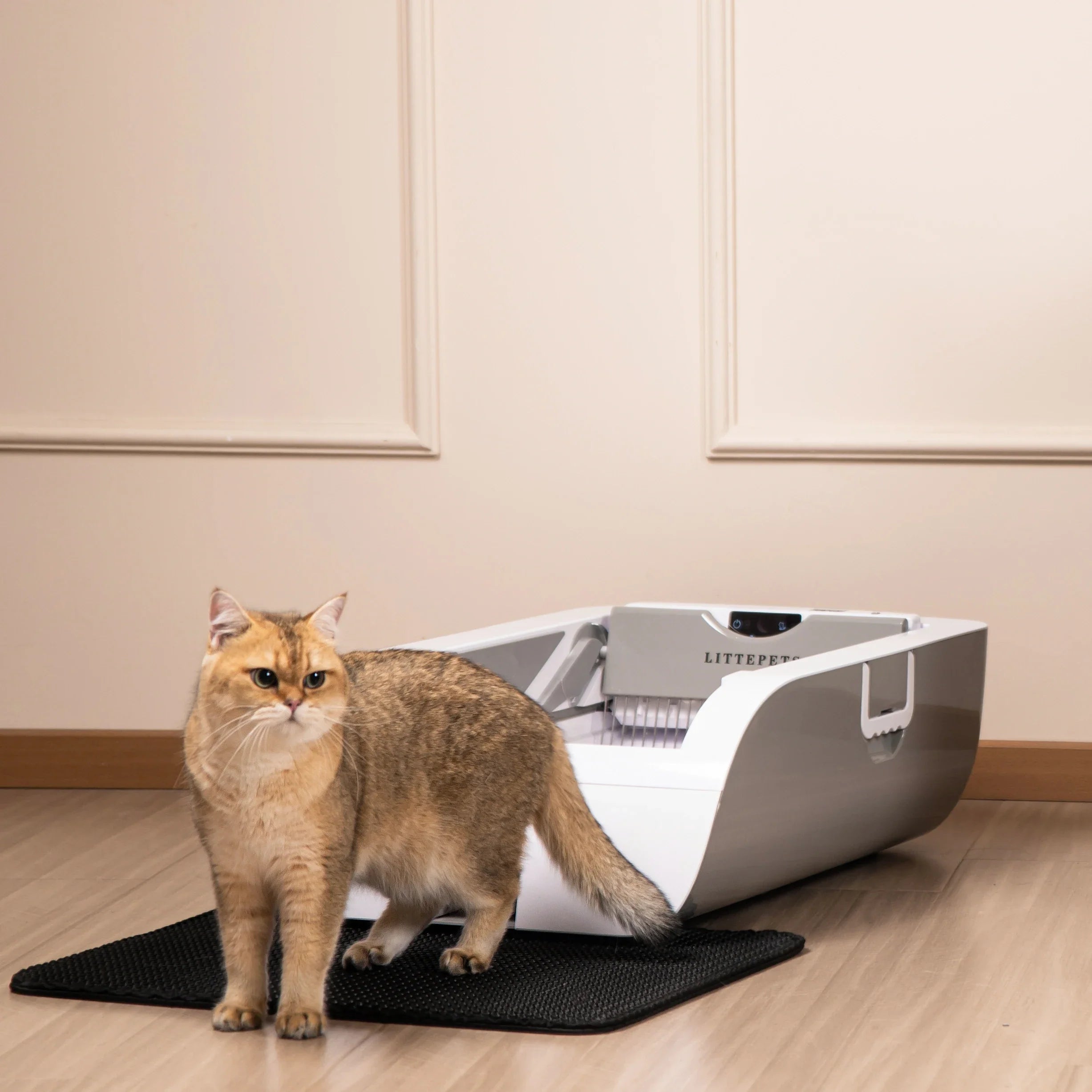 Cordless Smart Cat Toilet Self-Cleaning, Anti-Stick Tray, 76×47×25cm