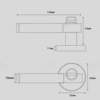 Modern Bedroom & Bathroom Door Handle Lock – Zinc Alloy with Copper Cylinder