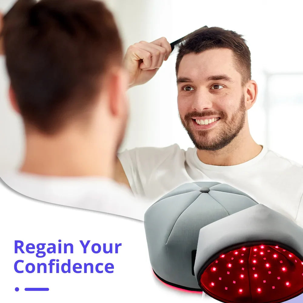 Portable Red Light Hair Growth Cap with 660nm LEDs