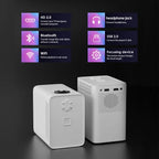 Portable 1080p Smart Mini Projector with WiFi & Bluetooth