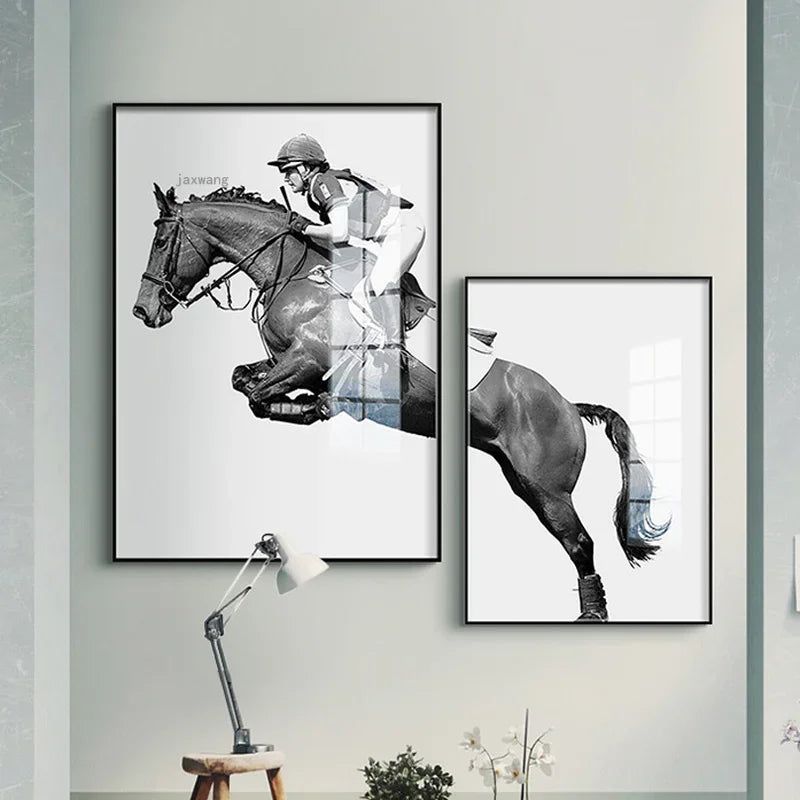 Modern Nordic Canvas Wall Art Abstract Animal Design for Living Room or Dormitory