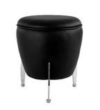 Minimalist Leather Changing Stool Small Space-Friendly Seat for Dressing Room or Office Reception
