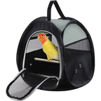 Portable Foldable Bird Travel Cage with Breathable Mesh Design Plastic Black