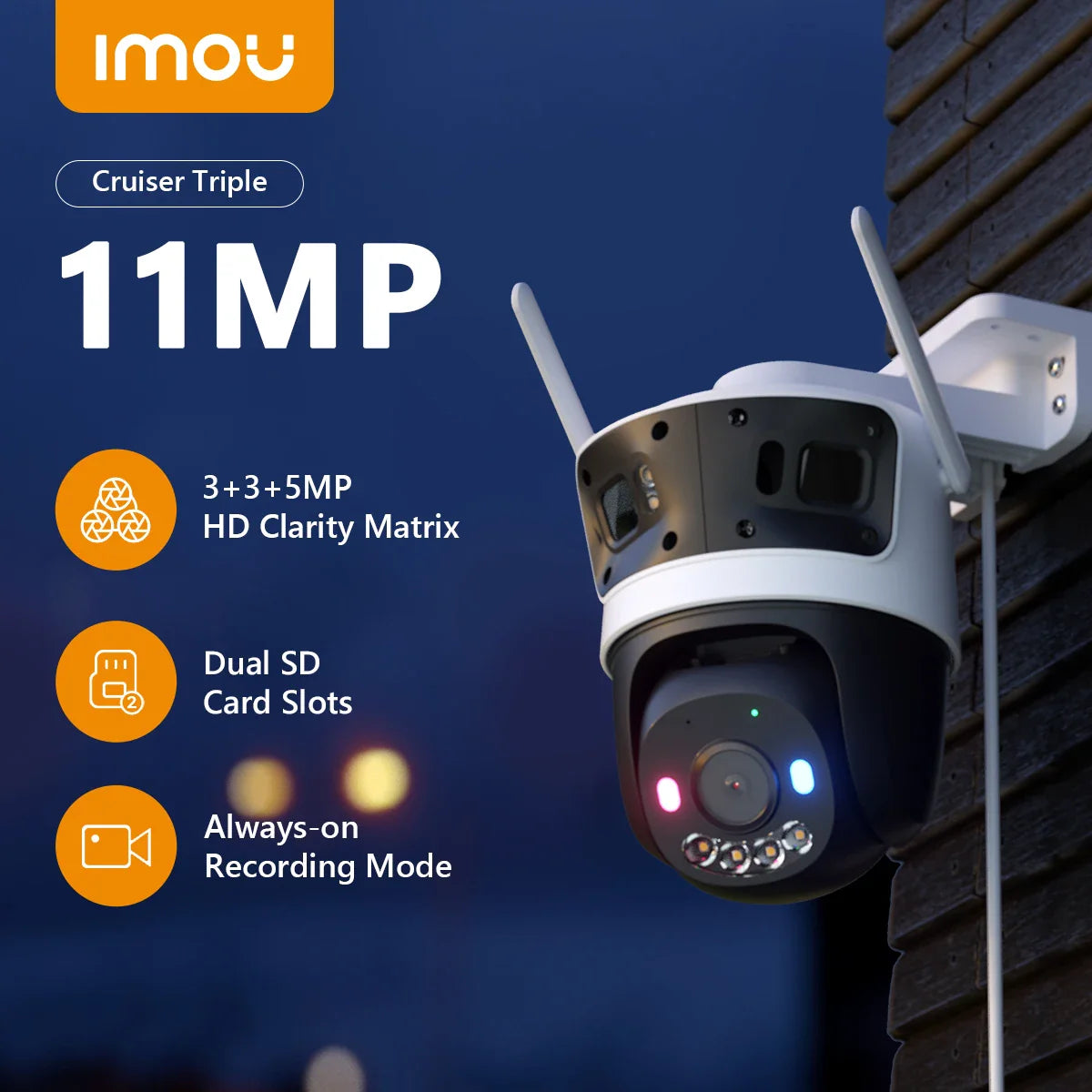 Smart 11MP Outdoor Camera with AI Detection