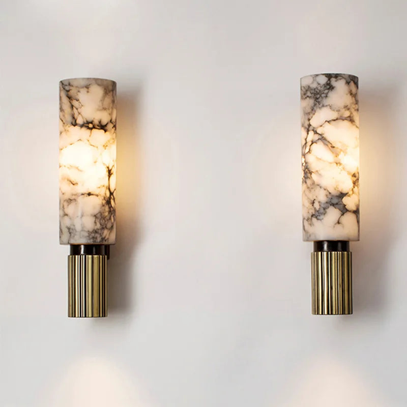 Modern Marble Wall Lamp for Bedroom or Living Room