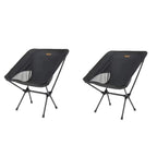 Set of 2 Foldable Camping Chairs Ultralight, Sturdy & Easy-Carry Outdoor Seating