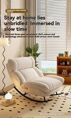 Portable Rocking Lounge Chair Modern Reclining Leisure Armchair for Living Room or Balcony