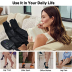 Rechargeable Foot & Leg Compression Therapy Device for Muscle Relief, Circulation Boost Black Large
