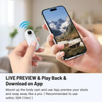 1080P Mini WiFi Wireless Body Camera Portable Thumb Size 64GB White