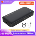 1080p60 USB-C Video Capture Card – 4K HDMI Passthrough, OBS Compatible for PC/Console