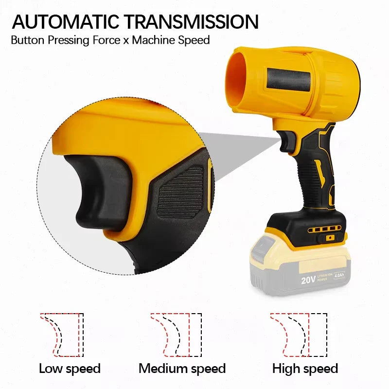 Cordless Turbo Air Blower 20V Brushless – Yellow Brushed