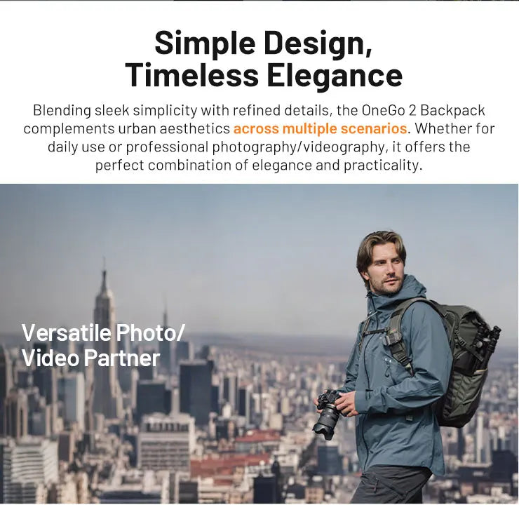 Waterproof 20L Photography Backpack for DSLR & Accessories