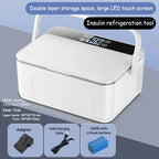 Portable Travel Insulin Cooler with 13600mAh Rechargeable Battery for Car and Outdoor Use