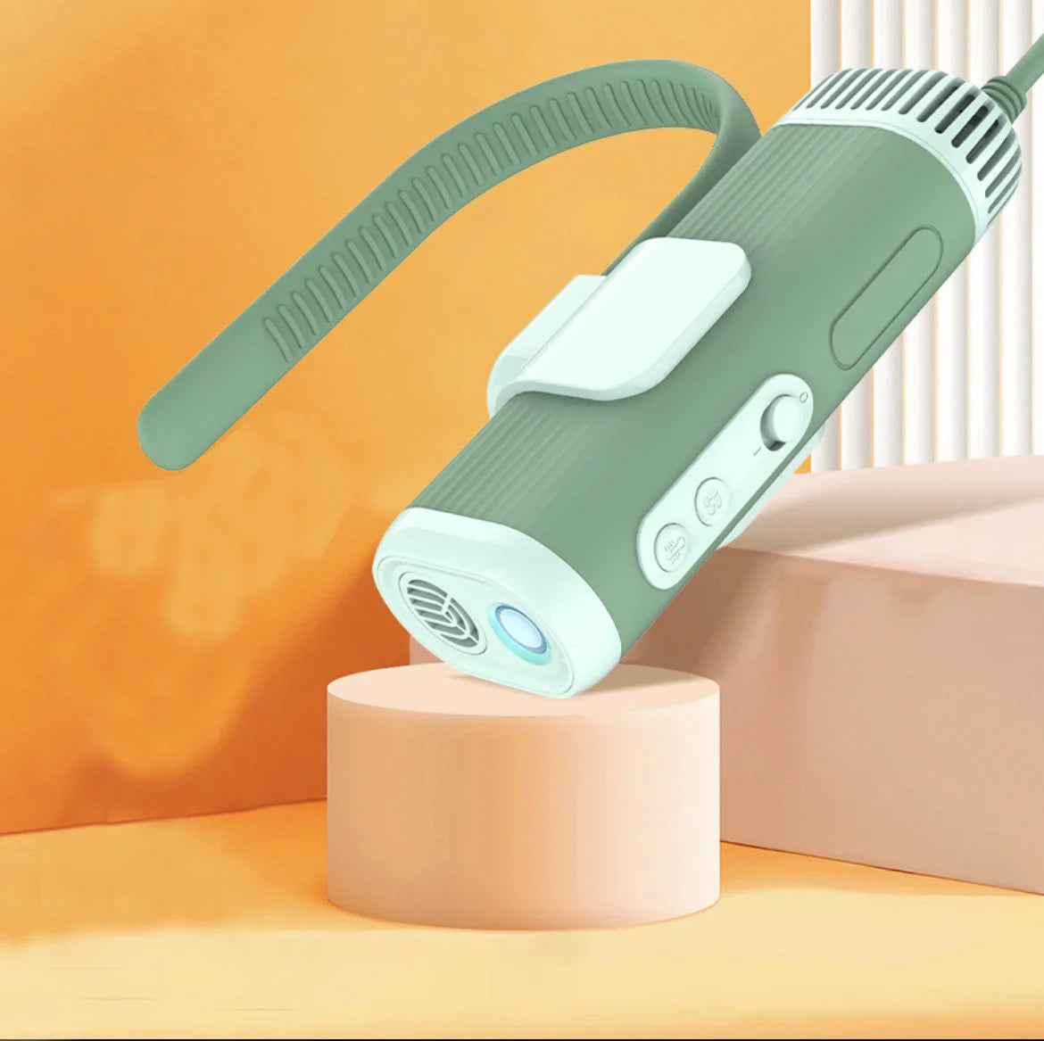 Rechargeable Pet Grooming Dryer – Lightweight & Quiet, Green