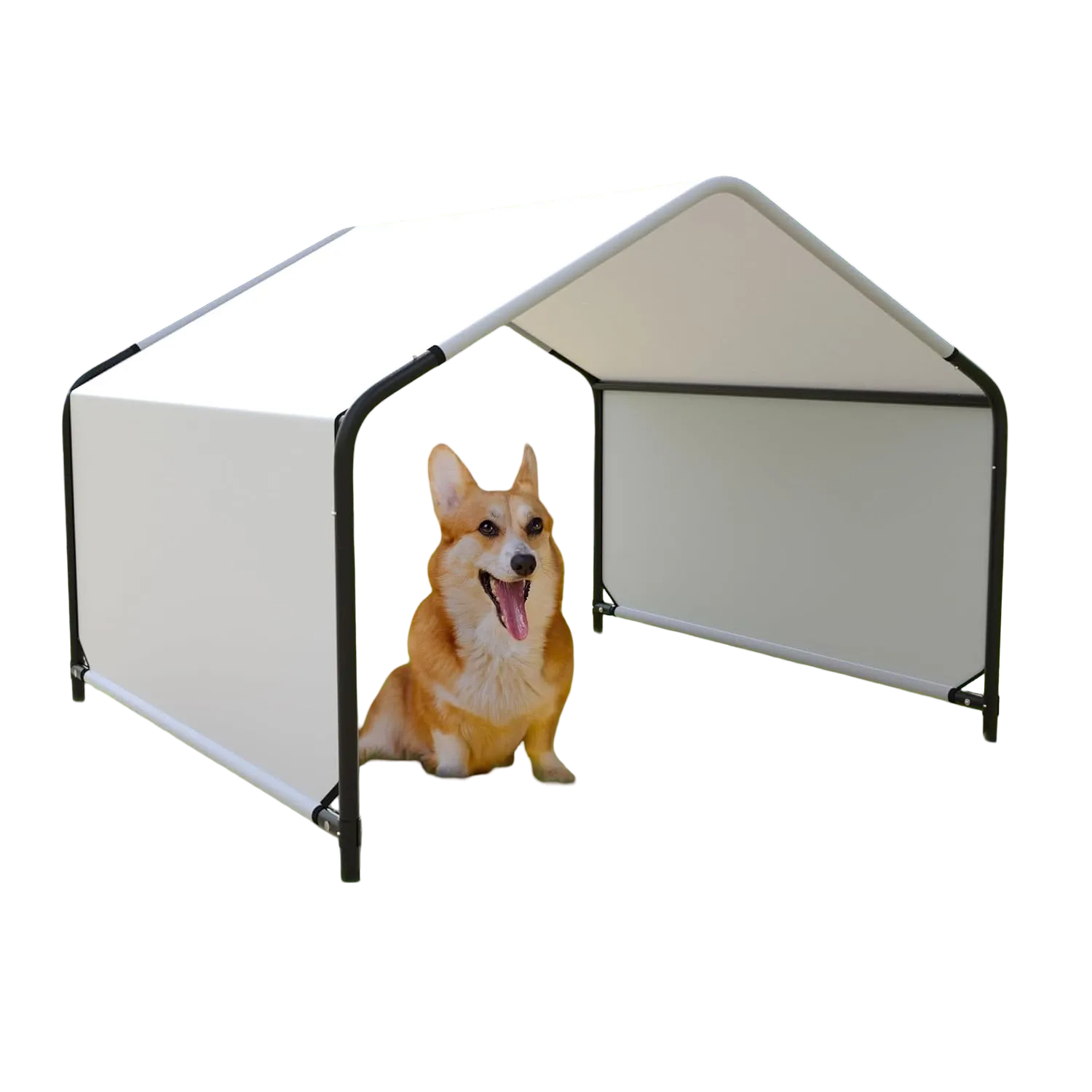 Foldable Outdoor Dog Tent – Waterproof Oxford Fabric, Black-S
