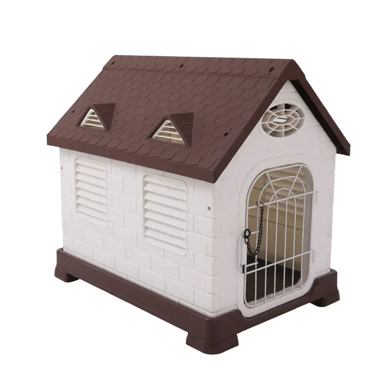 Portable Outdoor Dog House All-Season Washable Kennel for Small Pets