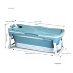 Portable 1.18m Foldable Plastic Bathtub Indoor & Outdoor Use, Adult-Sized, Purple, No Lid