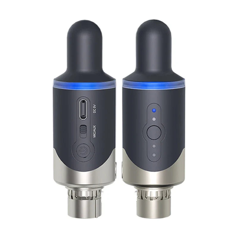 Portable UHF XLR Mic Adapter – 48V, 6-8hr Battery