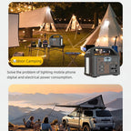 100W Portable Emergency Power Station with LED Light