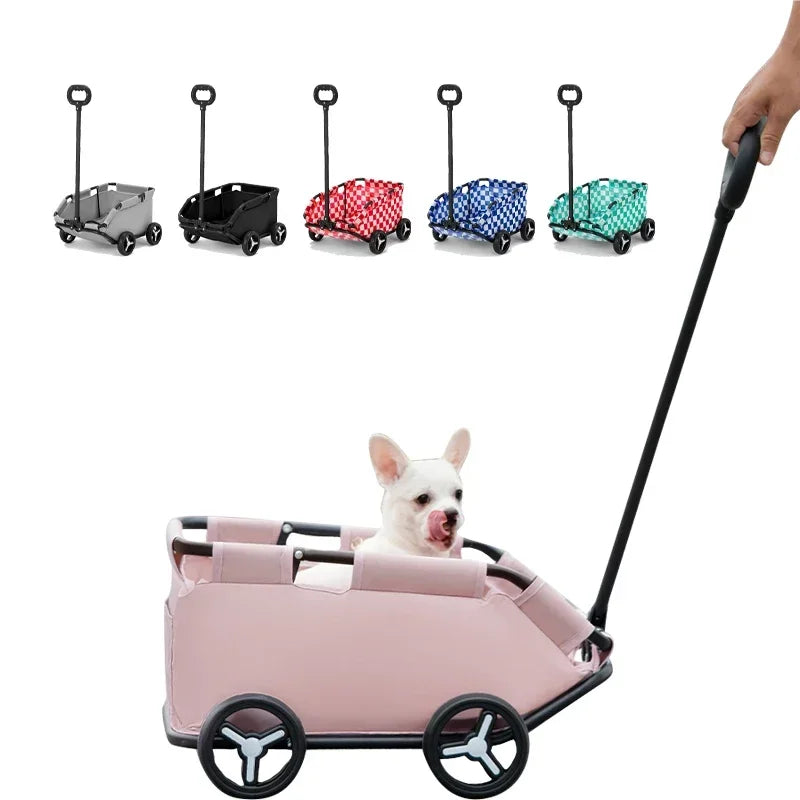Lightweight Pet Trolley Stroller, Portable for Outdoor Use