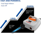 12V Electric SUP Air Pump with Digital Display, Auto Shut-Off & 6 Nozzles – 20PSI