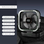 Rechargeable Outdoor Camping Fan with Lantern, 10000mAh Battery & Solar Panel