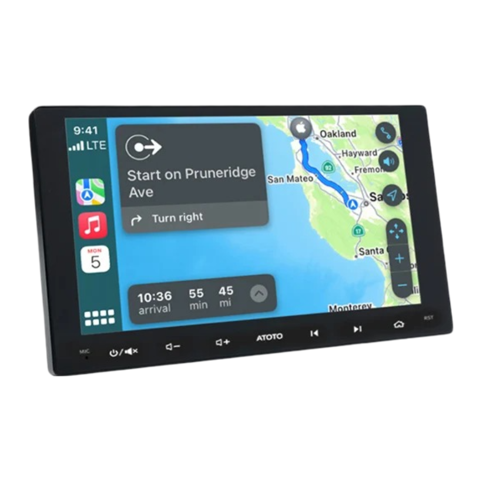 Portable 9" 2-Din Car Stereo with Wireless Android Auto with Remote Control