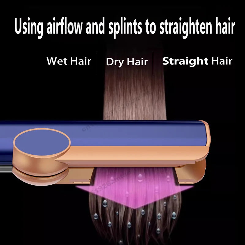 2-in-1 Hair Straightener & Dryer with Negative Ions and 3 Heat Modes