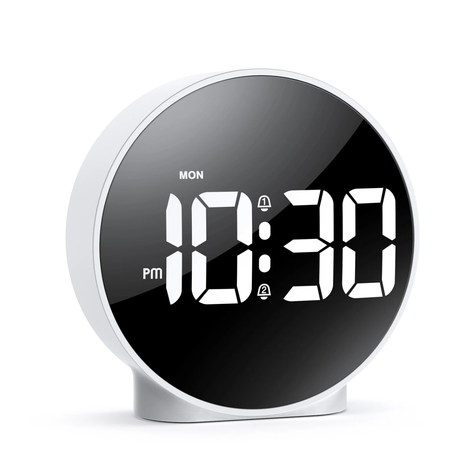 4" LED Table Clock with Snooze, USB/AAA Power, Dual Alarm & Weekday Modes