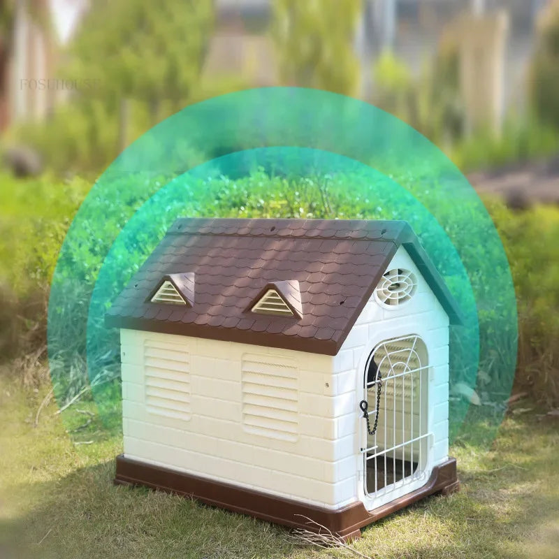 Portable Outdoor Dog House All-Season Washable Kennel for Small Pets