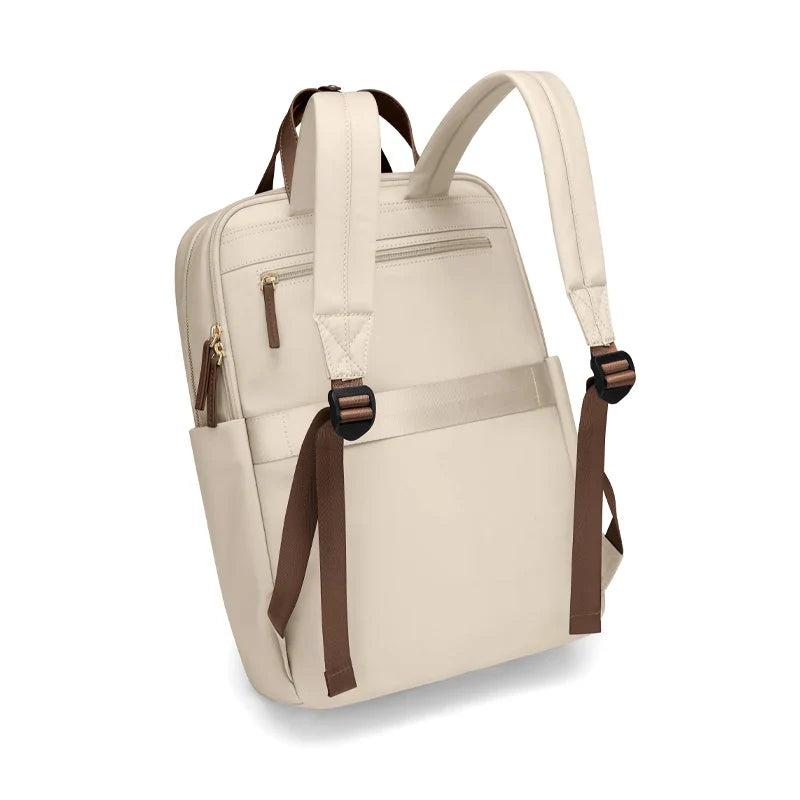 Waterproof Laptop Backpack for Women – Khaki, 14" Travel Bag