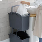 2 Set Multipurpose Stackable Laundry Baskets – Portable & Compact Storage Solution