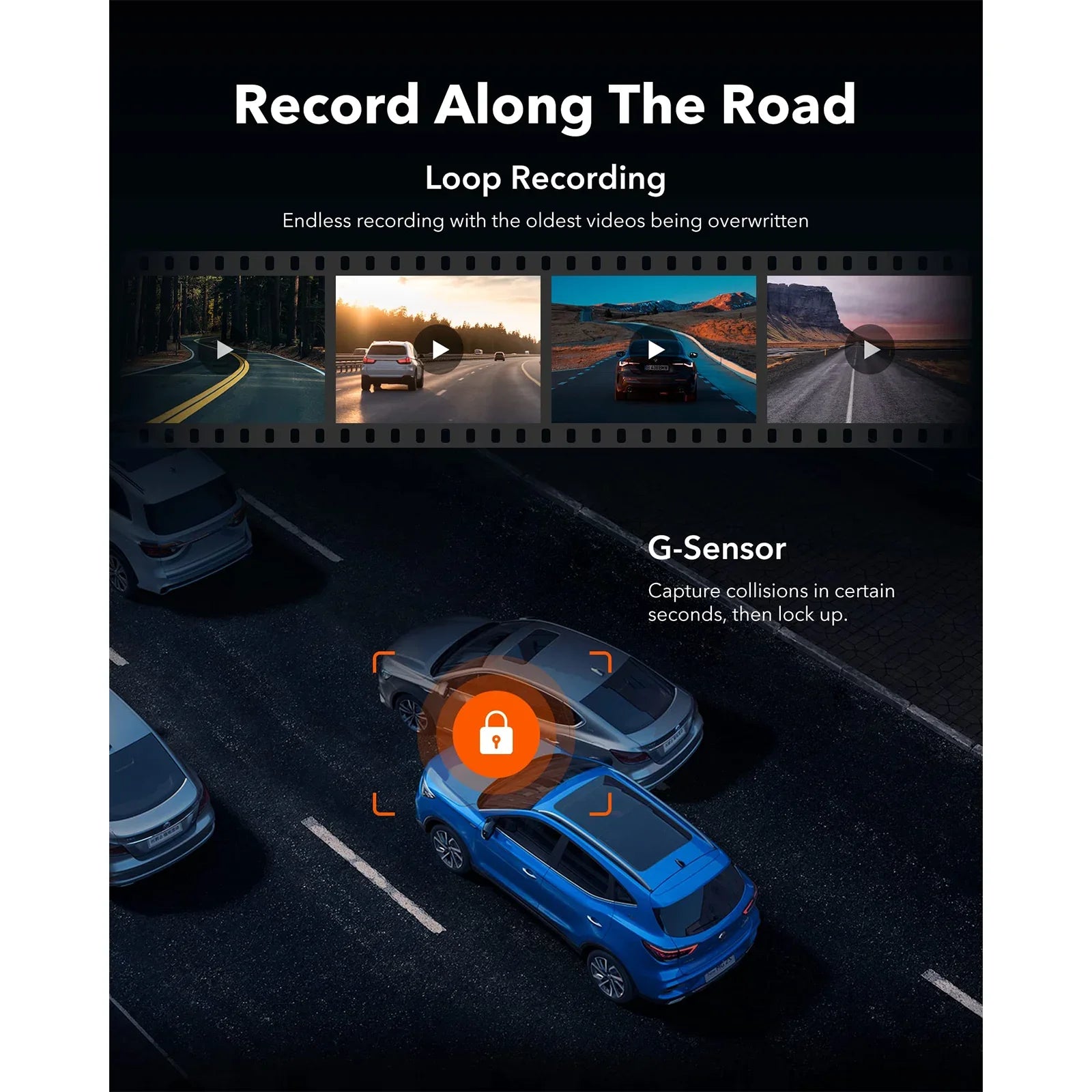 10" 4K Mirror Dash Cam with Rear Camera & GPS