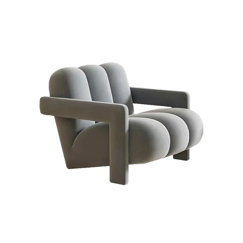 Modern Velvet Leisure Chair Comfortable Single Sofa for Living Room or Balcony