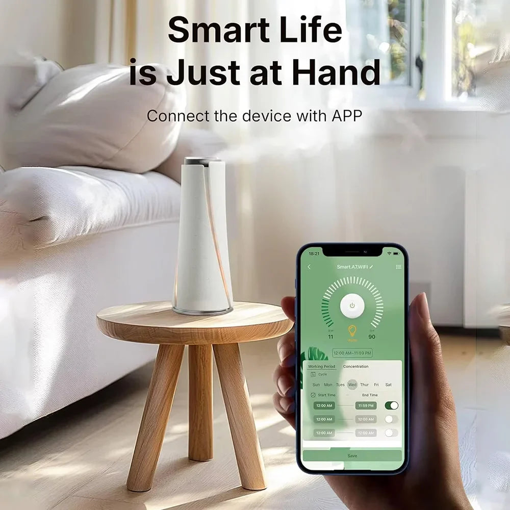 100ml Smart Aroma Diffuser with Bluetooth Control