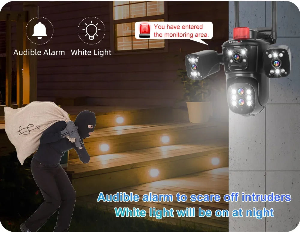 10K WiFi PTZ Security Camera with 10X Zoom