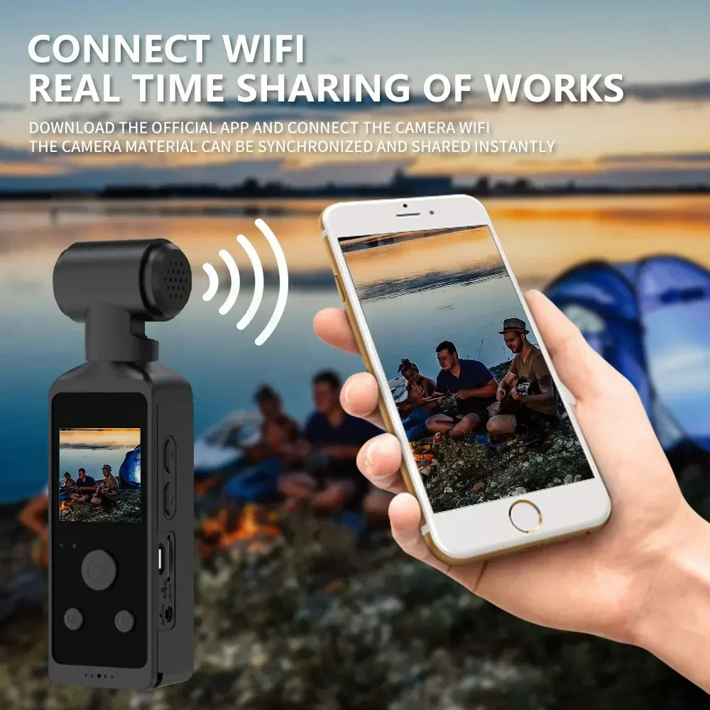 Rechargeable 4K Outdoor Sports Cam with 270° Flip Screen – Black
