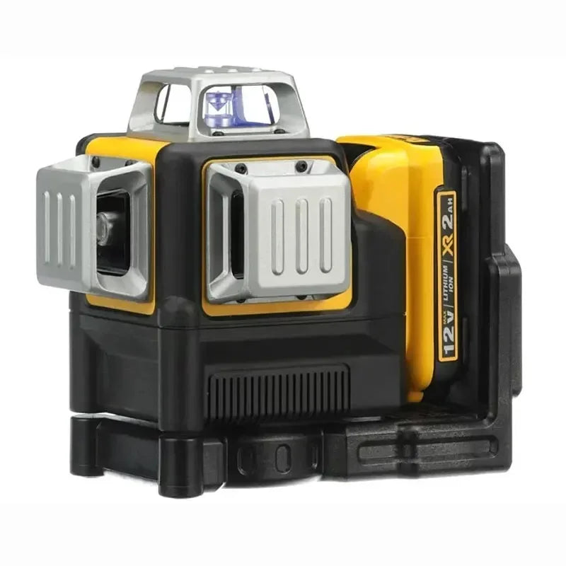 360° Green Beam Laser Level with 1x Lithium Battery 12-Line, Cordless, for Indoor & Outdoor Use