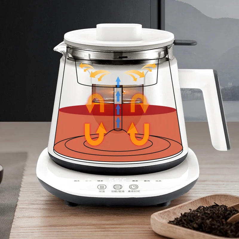 1.8L Electric Glass Tea Pot with Temperature Control and Fast Heating