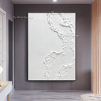 100x150cm Handmade Black & White Textured Canvas Art