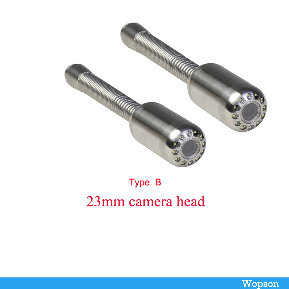 2-Pack 23mm Pipe Inspection Camera Heads with LEDs