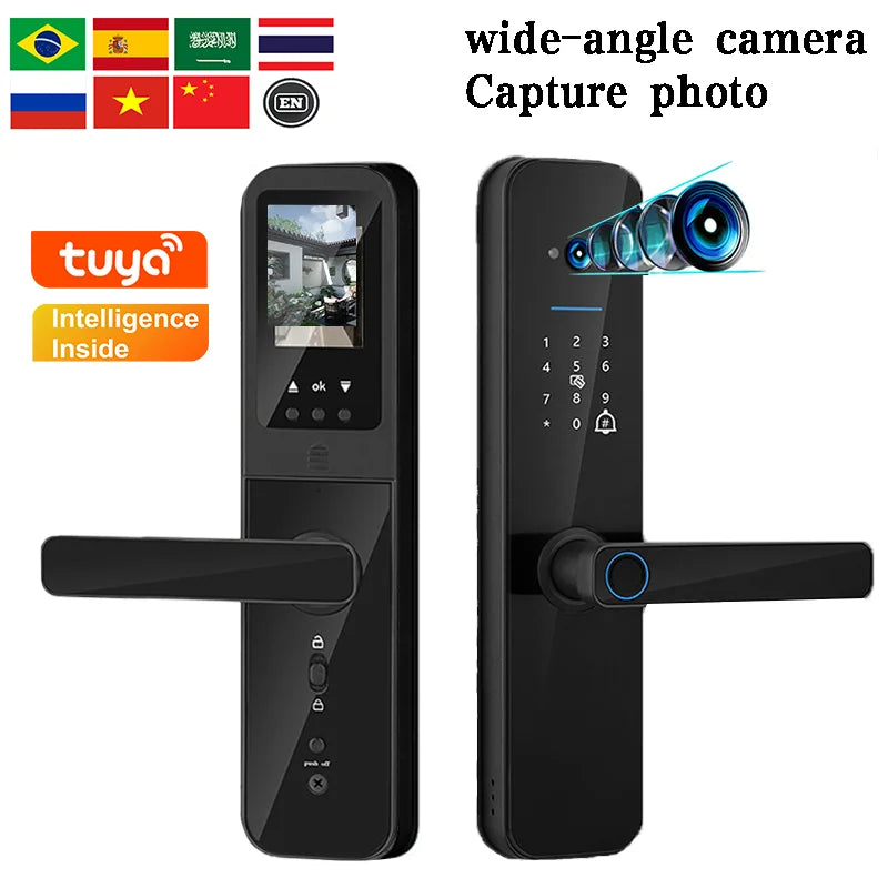 Electronic Smart Door Lock with Biometric, Camera, and App Control